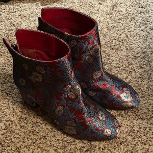 Metallic Tapestry Boot Heels